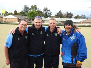 A picture of four bowlers